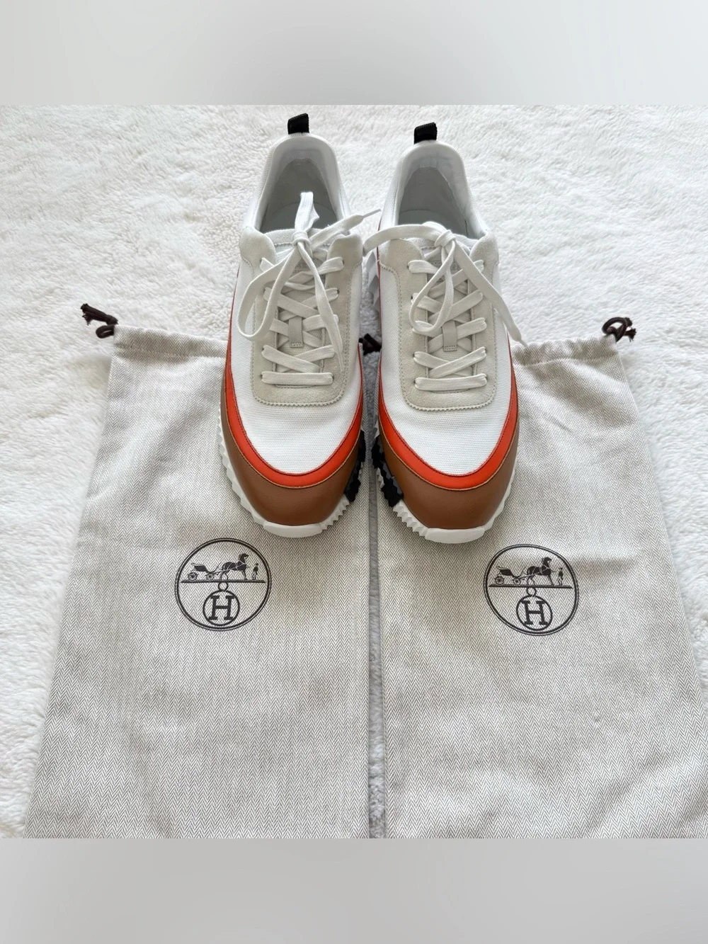NEW!!! Hermes Bouncer Sneaker in the Multicolor blanc size 45 EU Authentic 1750$